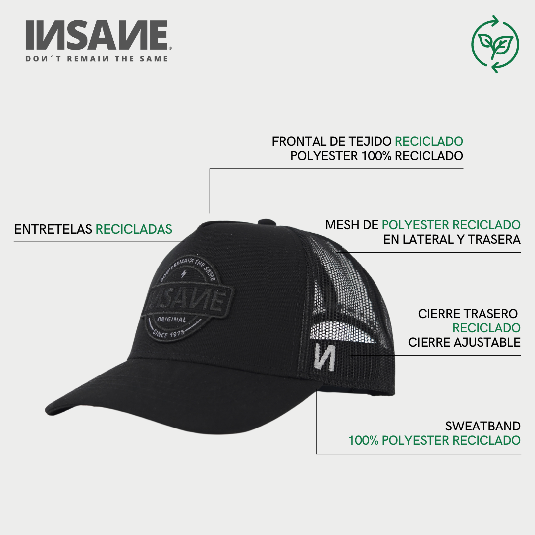 GORRA INSANE TRUCKER ORIGINAL TOTAL BLACK
