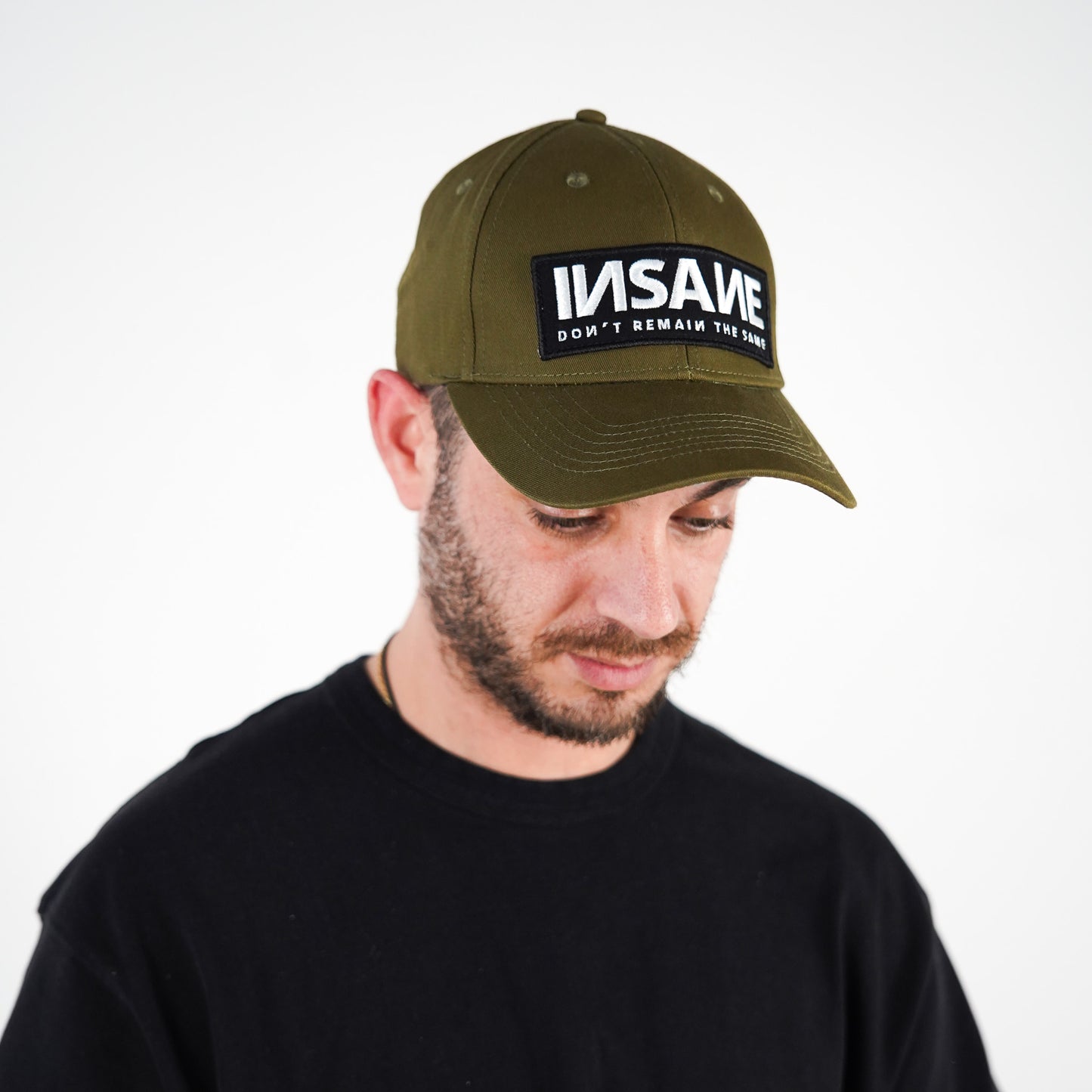 KHAKI BASEBALL CAP WITH INSANE PATCH