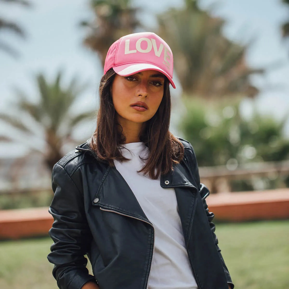 LOVE TRUCKER FUCHSIA & GOLD CAP
