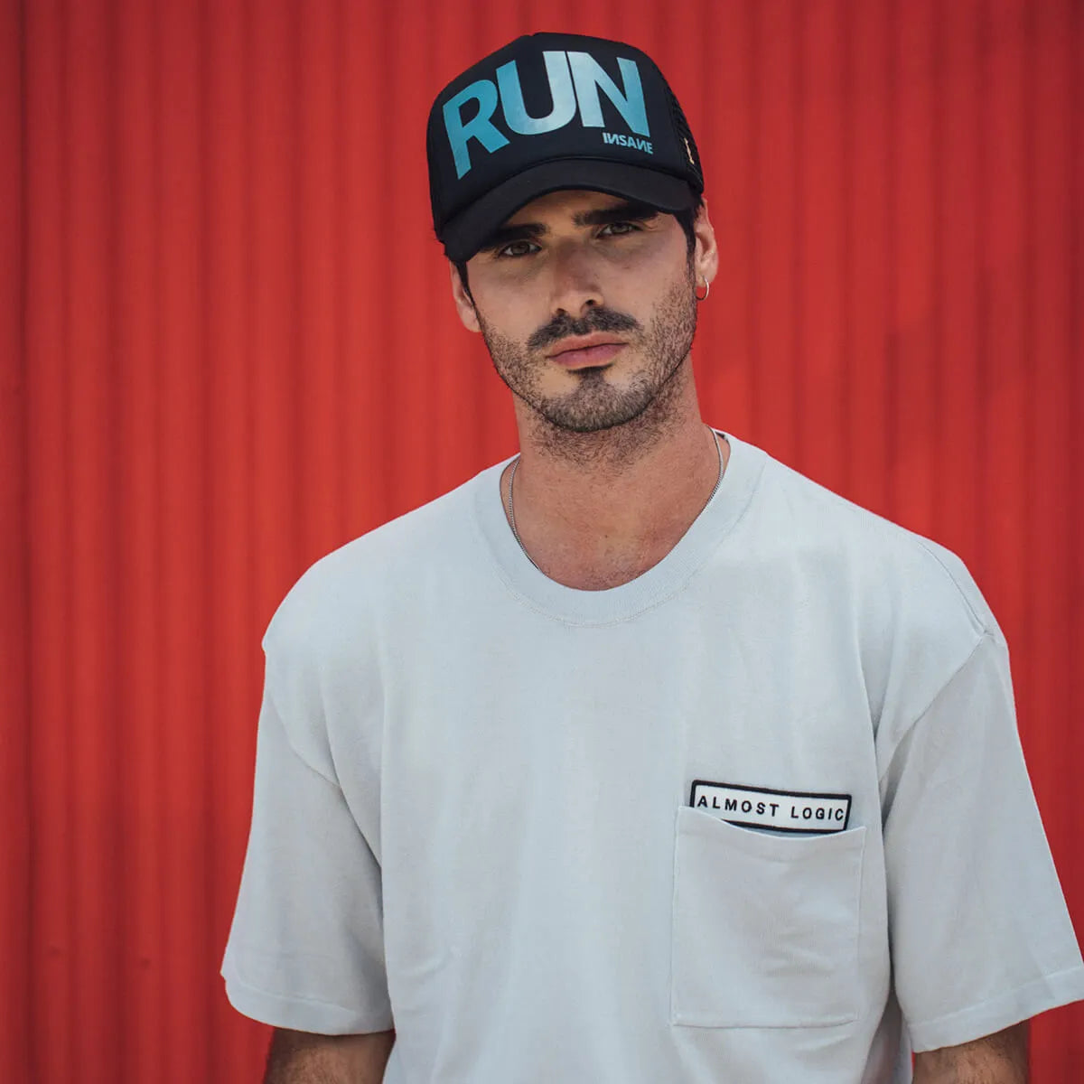 RUN TRUCKER BLACK & GREEN CAP