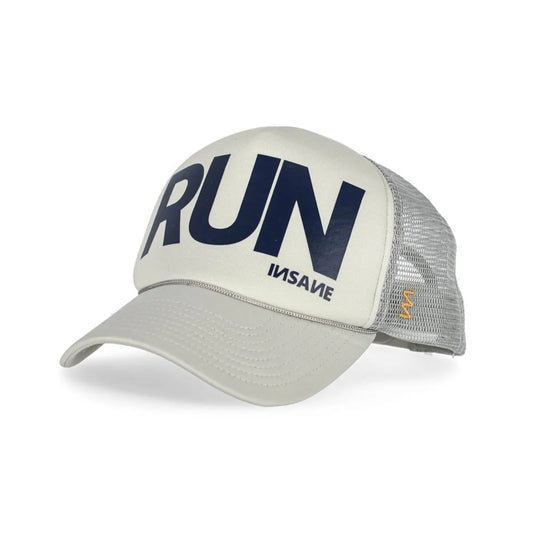 RUN TRUCKER LIGHT GREY & NAVY CAP