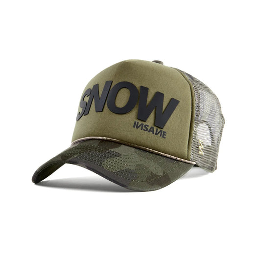 SNOW TRUCKER CAMO & BLACK BRICK CAP