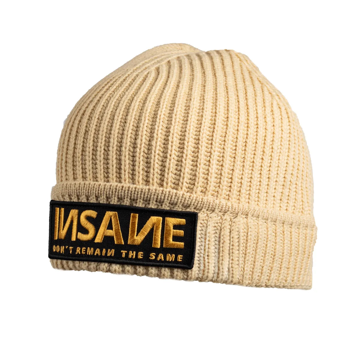 BEANIE BEIGE PACTH INSANE