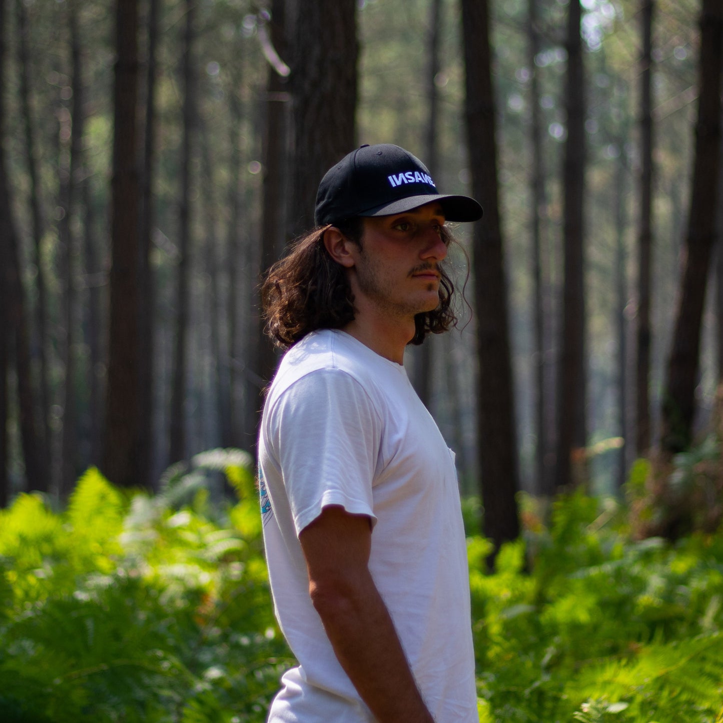 GORRA INSANE BASEBALL NEGRA BORDADO INSANE BLANCO