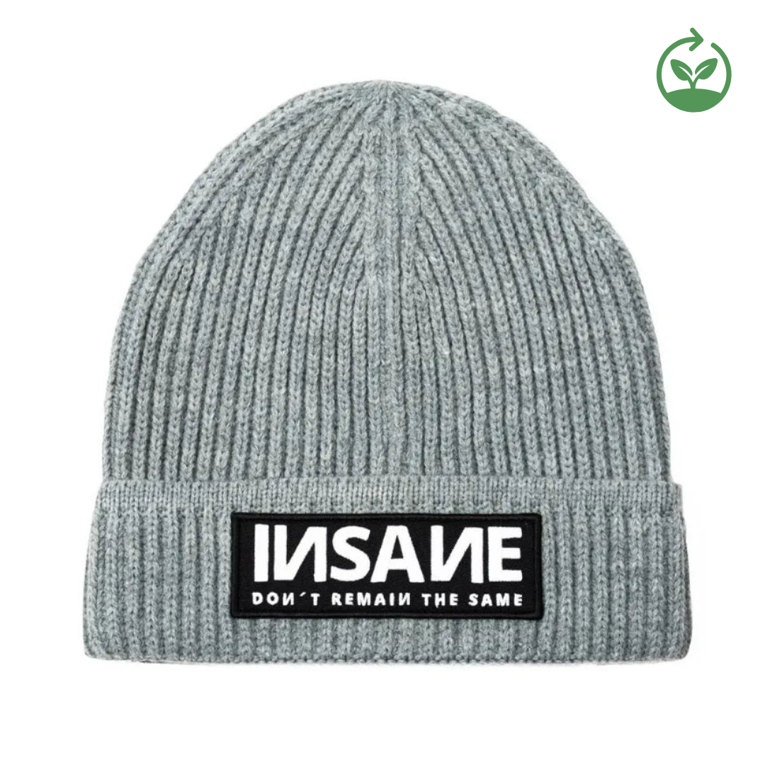GREY PATCH BEANIE INSANE