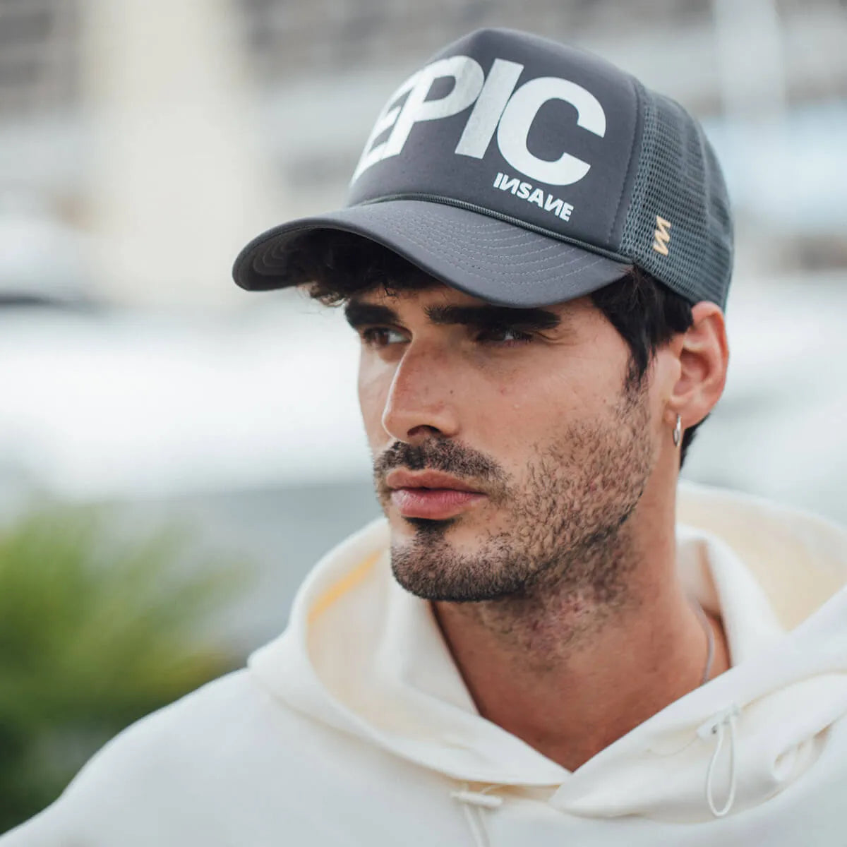 EPIC TRUCKER DARK GREY & SILVER CAP