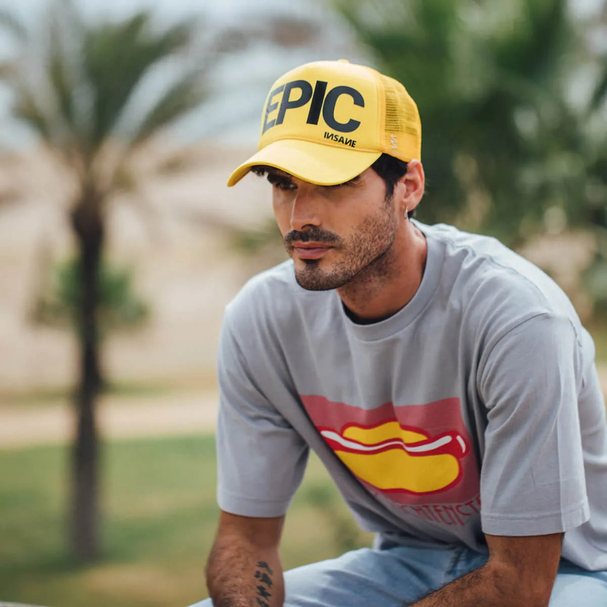 EPIC TRUCKER YELLOW & BLACK BRICK CAP