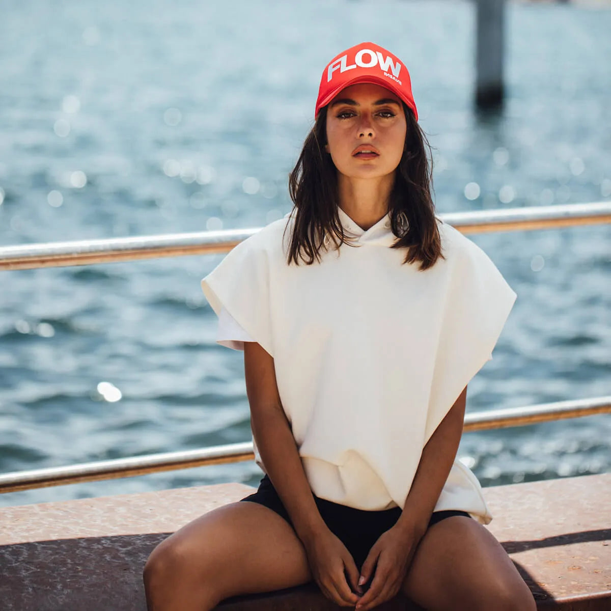 GORRA FLOW TRUCKER CORAL & SILVER