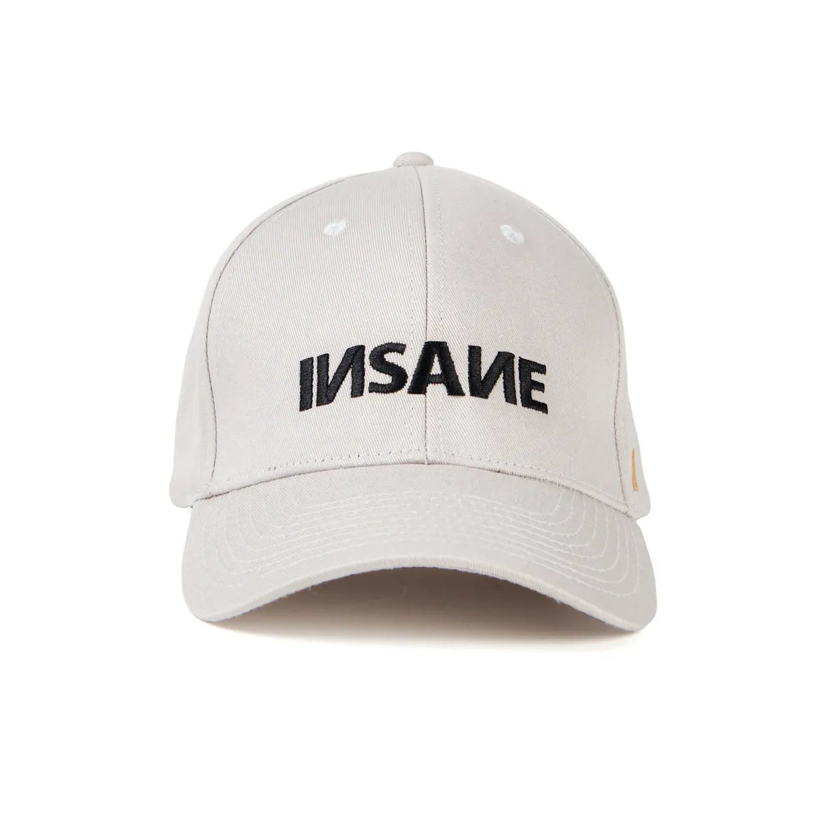 LIGHT GREY INSANE BASEBALL CAP WITH BLACK INSANE EMBROIDERY