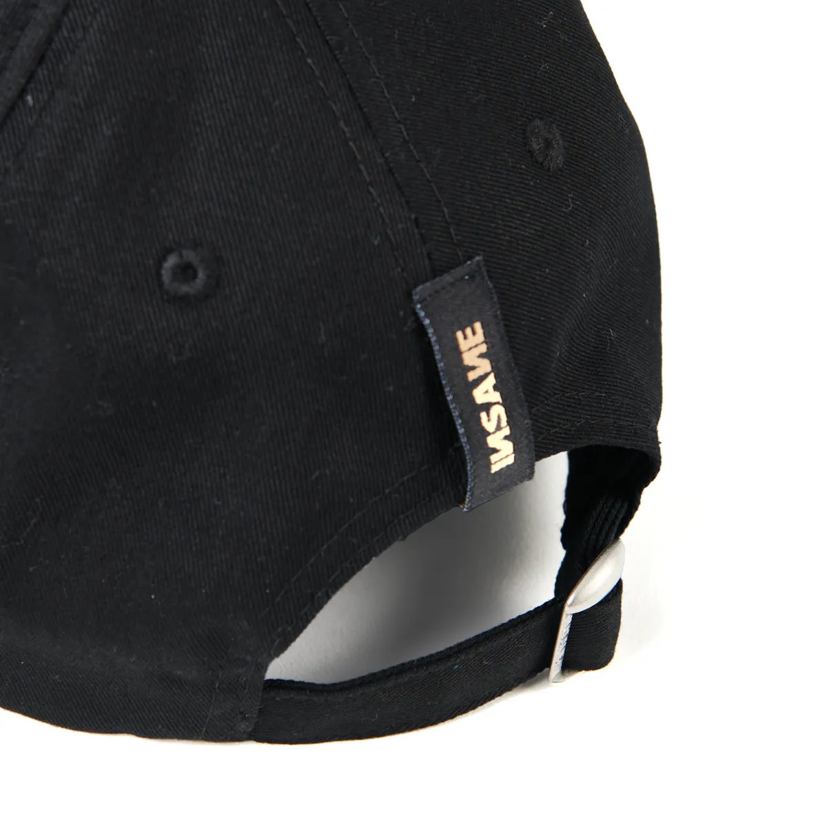 BLACK INSANE BASEBALL CAP WITH PATCH.