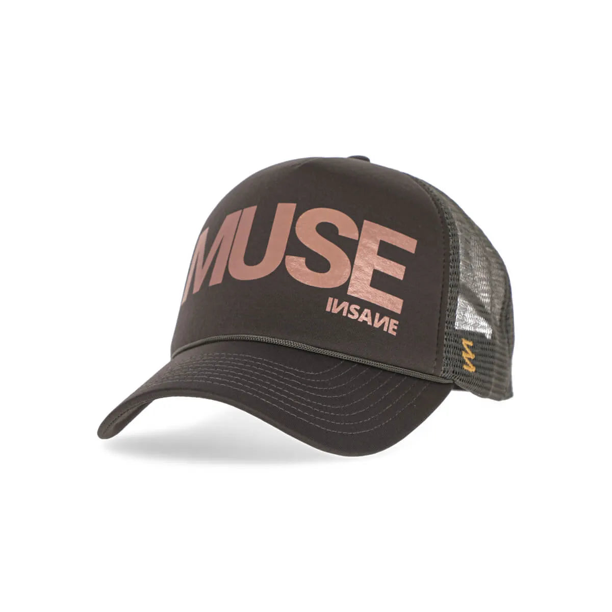 MUSE TRUCKER DARK GREY & ROSE CAP