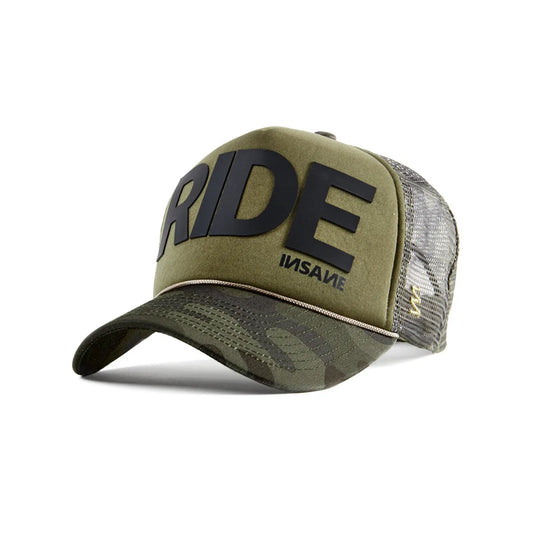 CAMO & BLACK BRICK RIDE TRUCKER CAP