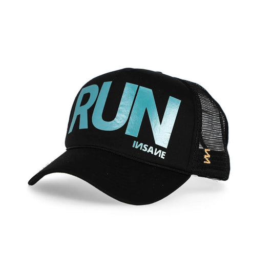 RUN TRUCKER BLACK & GREEN CAP