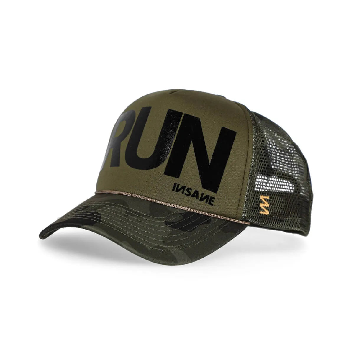 GORRA RUN TRUCKER CAMO & BLACK