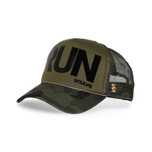 GORRA RUN TRUCKER CAMO & BLACK CAP