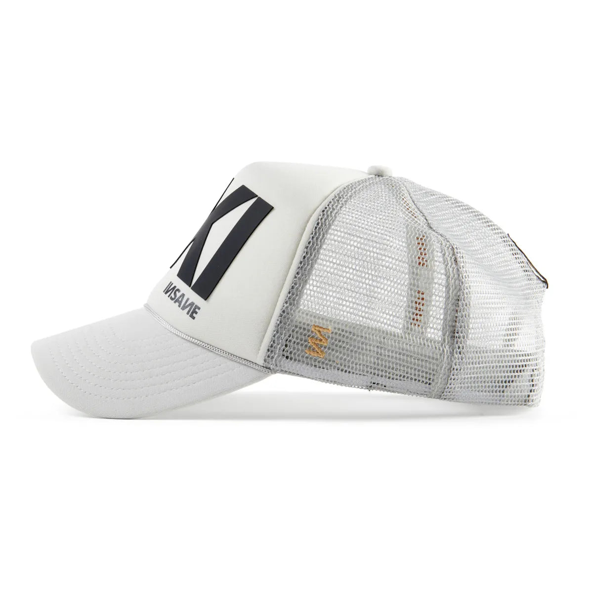 SKI TRUCKER LIGHT GREY & BLACK BRICK CAP