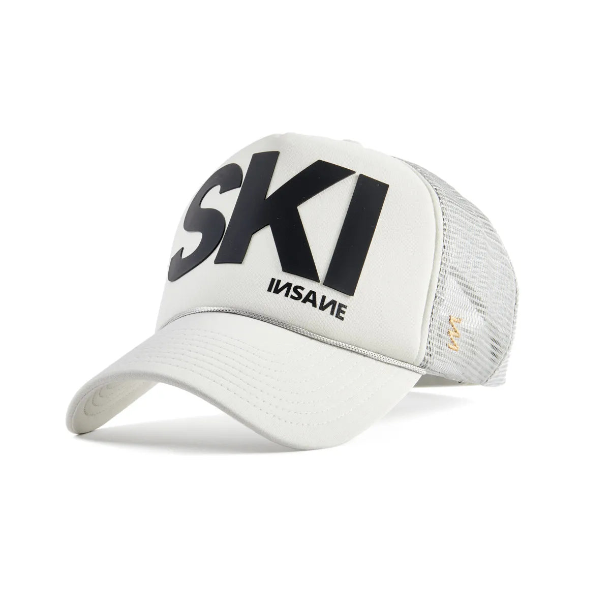 SKI TRUCKER LIGHT GREY & BLACK BRICK CAP