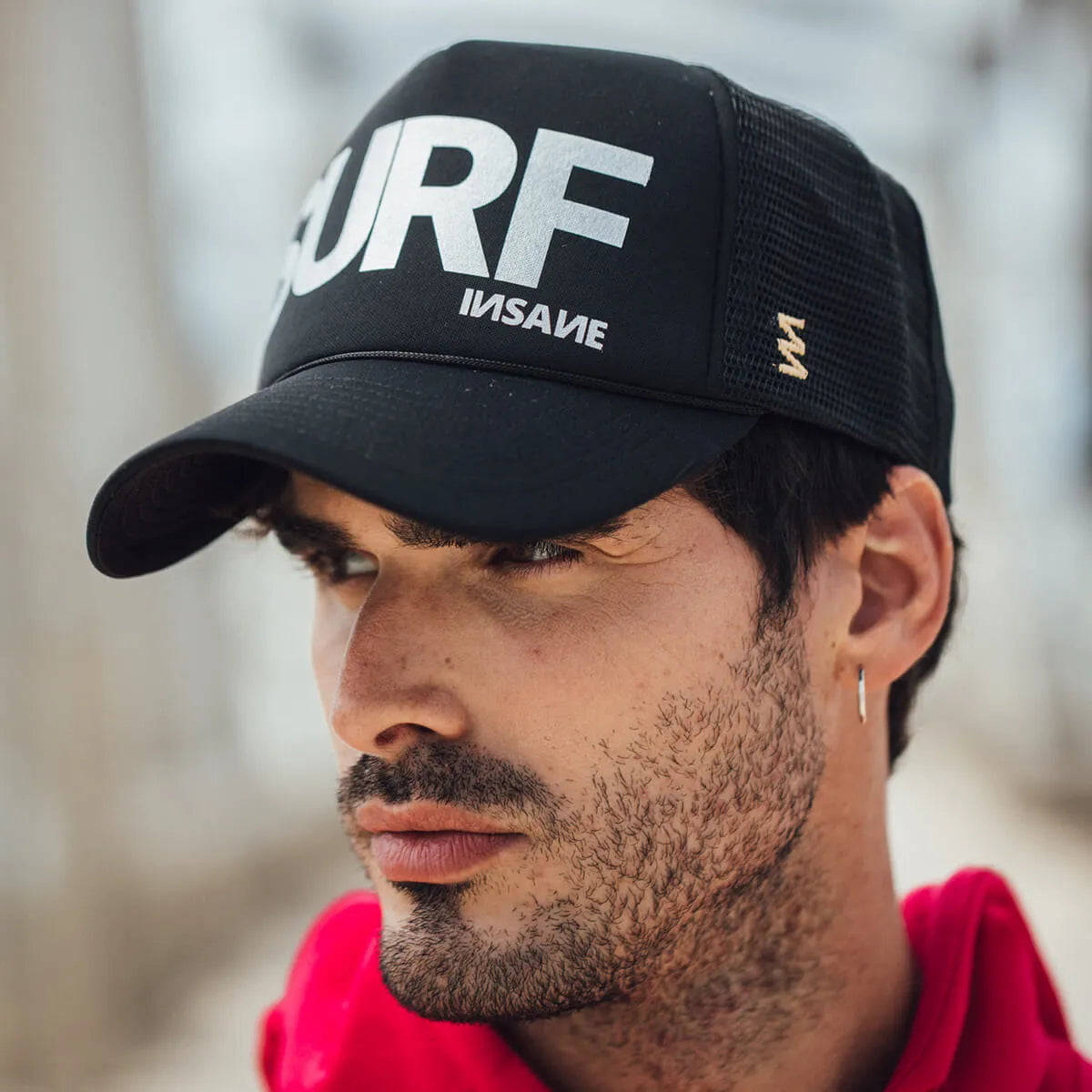 GORRA SURF TRUCKER BLACK & SILVER