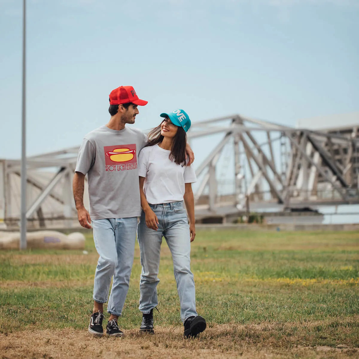 GORRA SURF TRUCKER TURQUOISE & GOLD