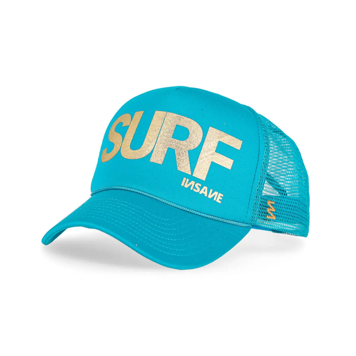 GORRA SURF TRUCKER TURQUOISE & GOLD