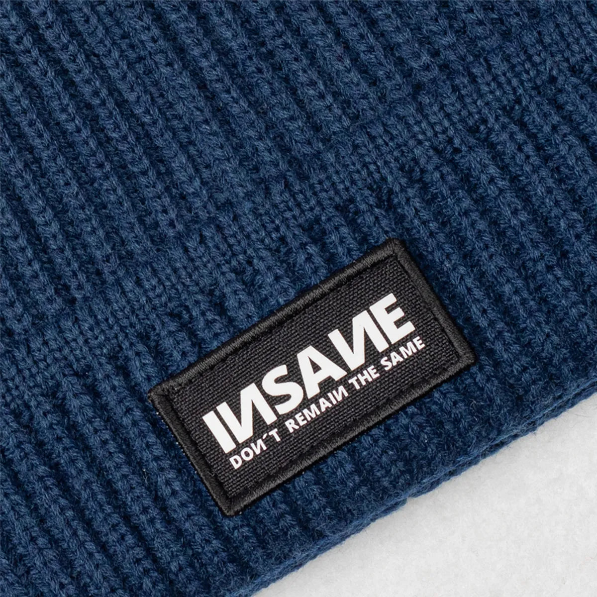 NAVY BLUE LABEL PATCH BEANIE INSANE