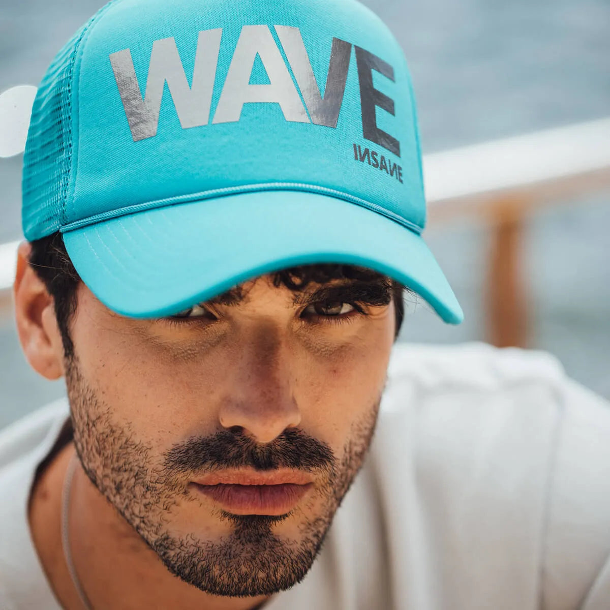 GORRA WAVE TRUCKER TURQUOISE & BLACK