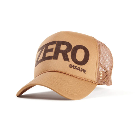 ZERO TRUCKER CAP CAMEL & FLOCK BROWN